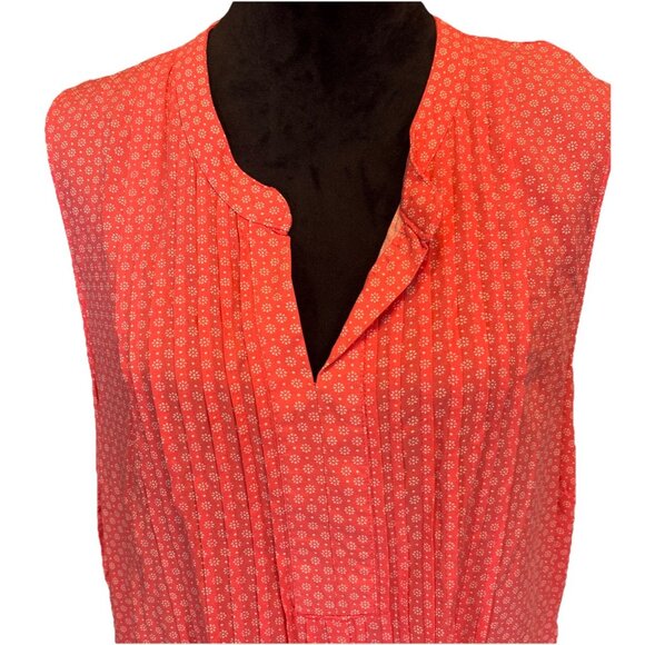 Old Navy Dress Womens XXL Coral Midi Tunic Babydoll Whimsy Cottage Flowy Prairie - Picture 2 of 8